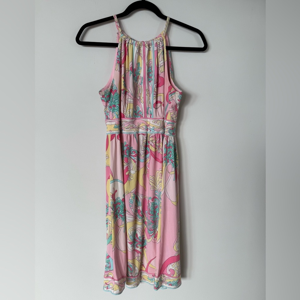 Vintage Y2K Maggie London Barbiecore Paisley Dress